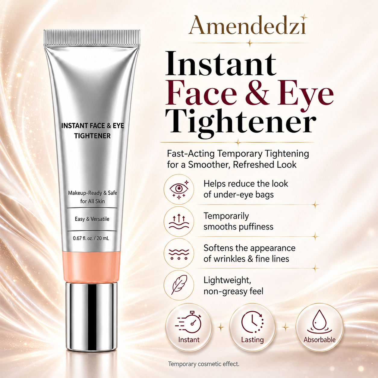 Instantly Smooth the Look of Eye Bags, Puffiness & Fine Lines
